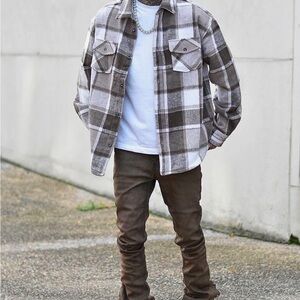 Plaid Shacket | Unisex | FashionNova | Medium